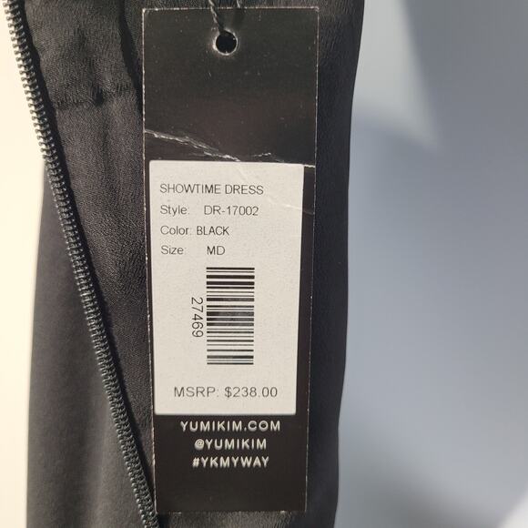 Yumi Kim Black Showtime Midi Dress with Side Cut-outs Size Medium - Picture 5 of 8